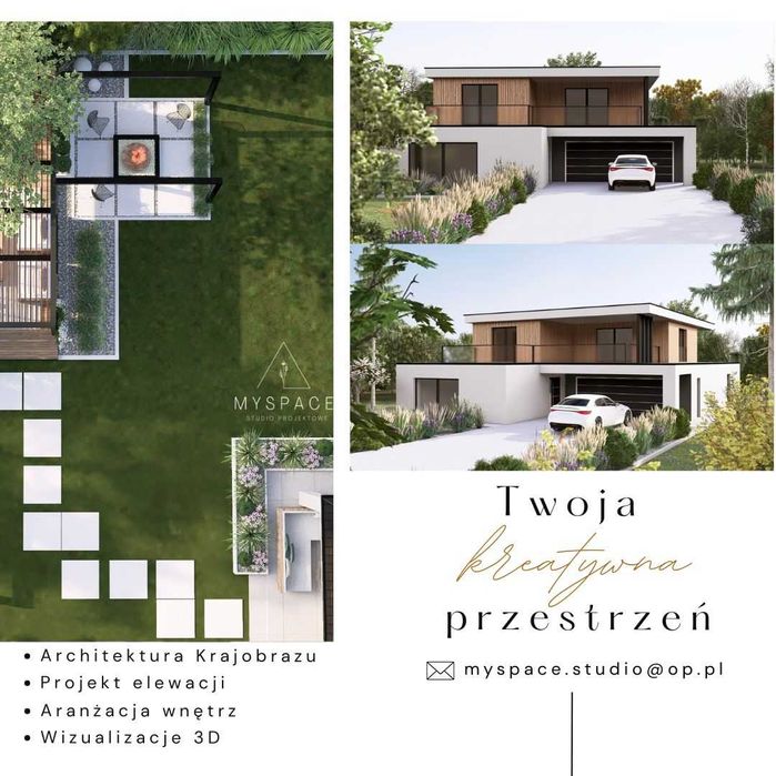 Projektowanie ogrodów, wnętrz i wizualizacje 3D – MySpace Studio