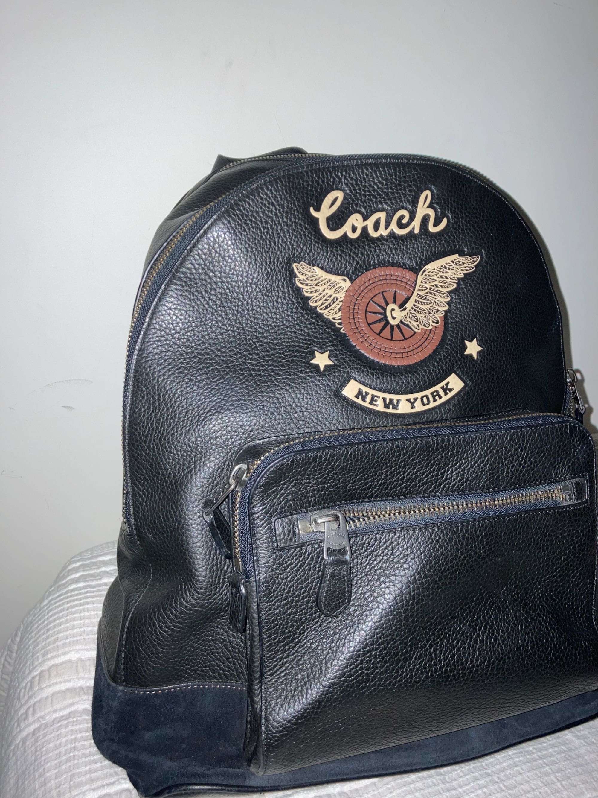 Mochila de pele, marca Coach