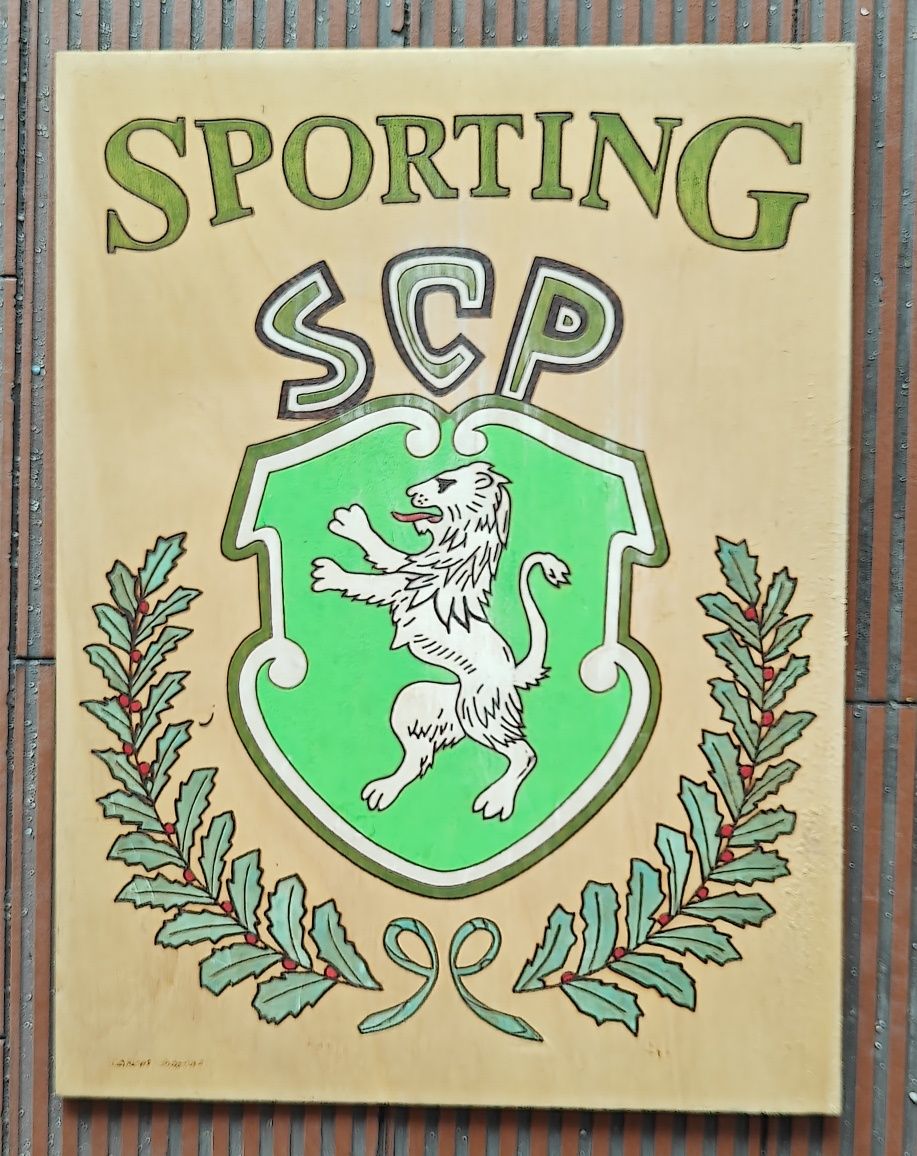 Sporting Emblema Pirogravado