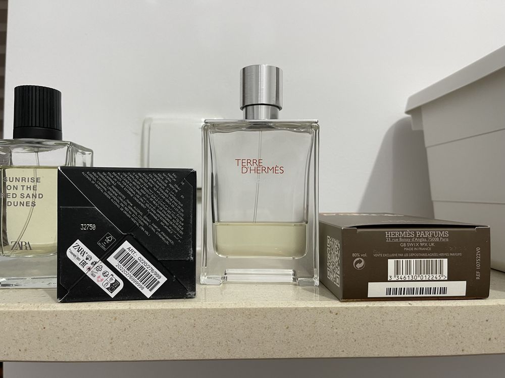 Hermès Terre d'Hermes Eau Givree, Zara Sunrise On The Red Sand Dunes