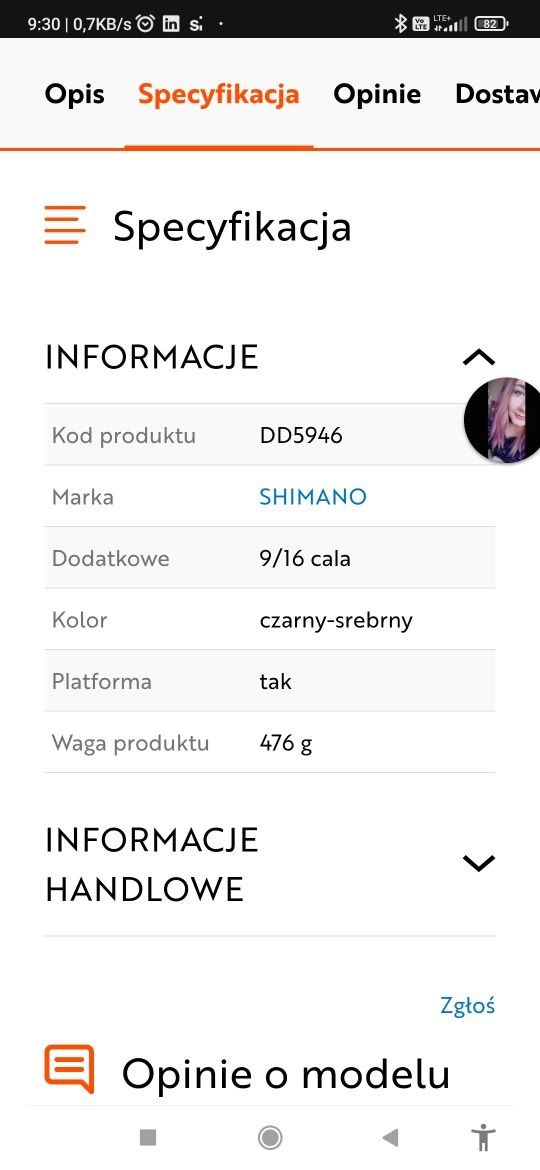Pedały rowerowe shimano PD-M424 SPD
