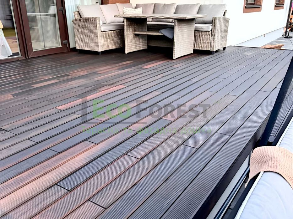 Термодерево. Термоясень - терасна дошка. Гладка/рифлена виробництво!