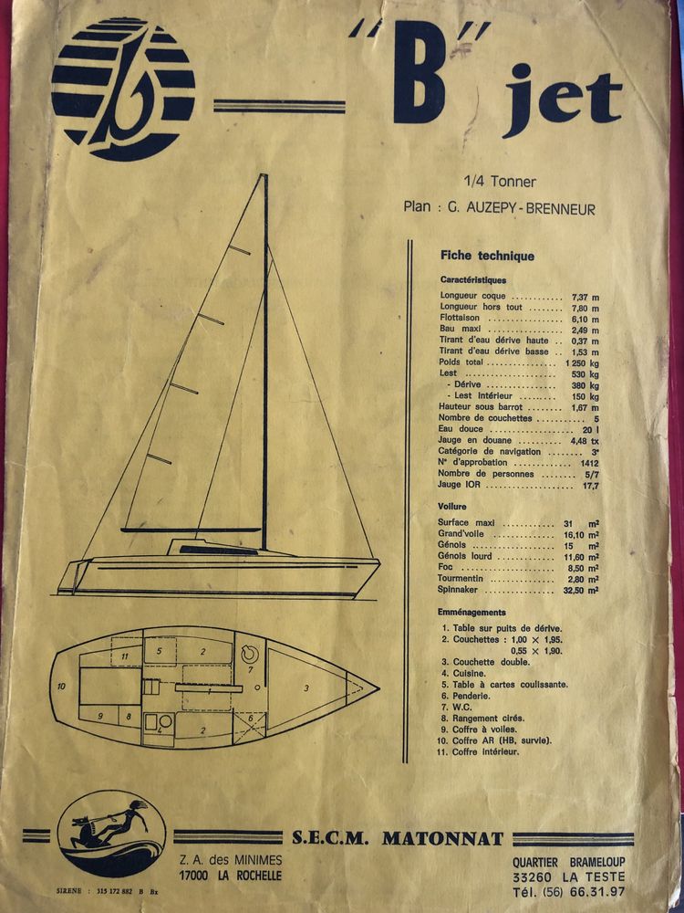Veleiro de regata/cruzeiro Belouga jet (Bjet)
