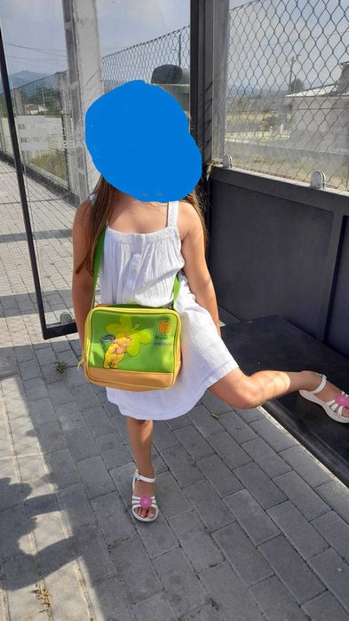 Vestidos  lindos, branco e verde, com bordado Inglês da TEX  7-8 anos