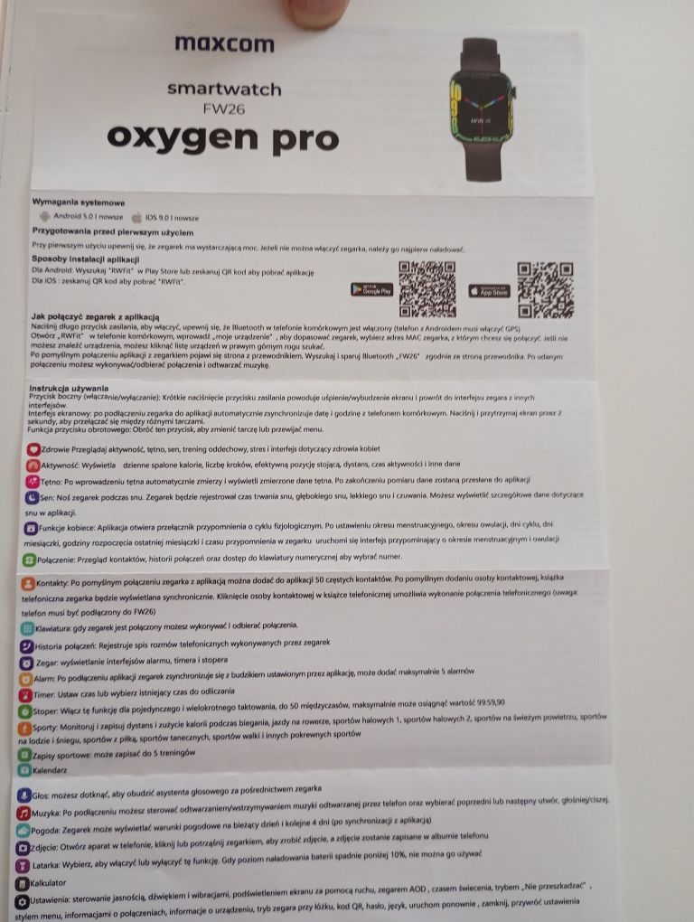 Zegarek/smartwatch Maxcom oxygen pro FW26