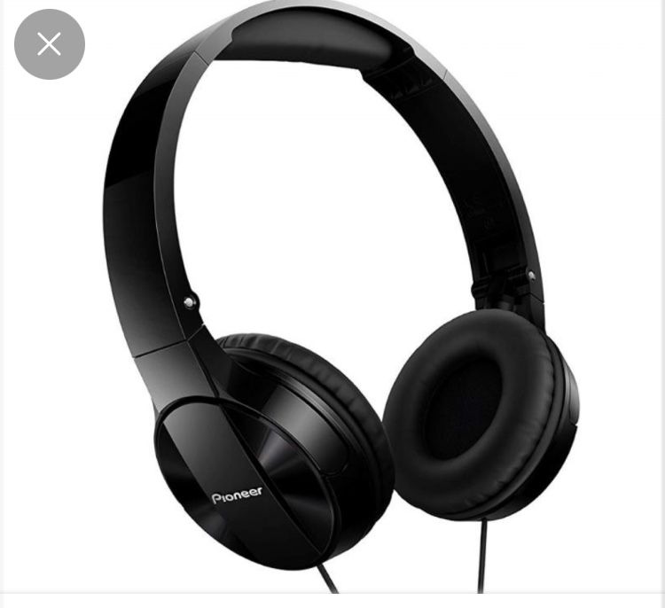 Czarne słuchawki nauszne Pioneer SE-MJ503-K Nauszne słuchawki Pioneer