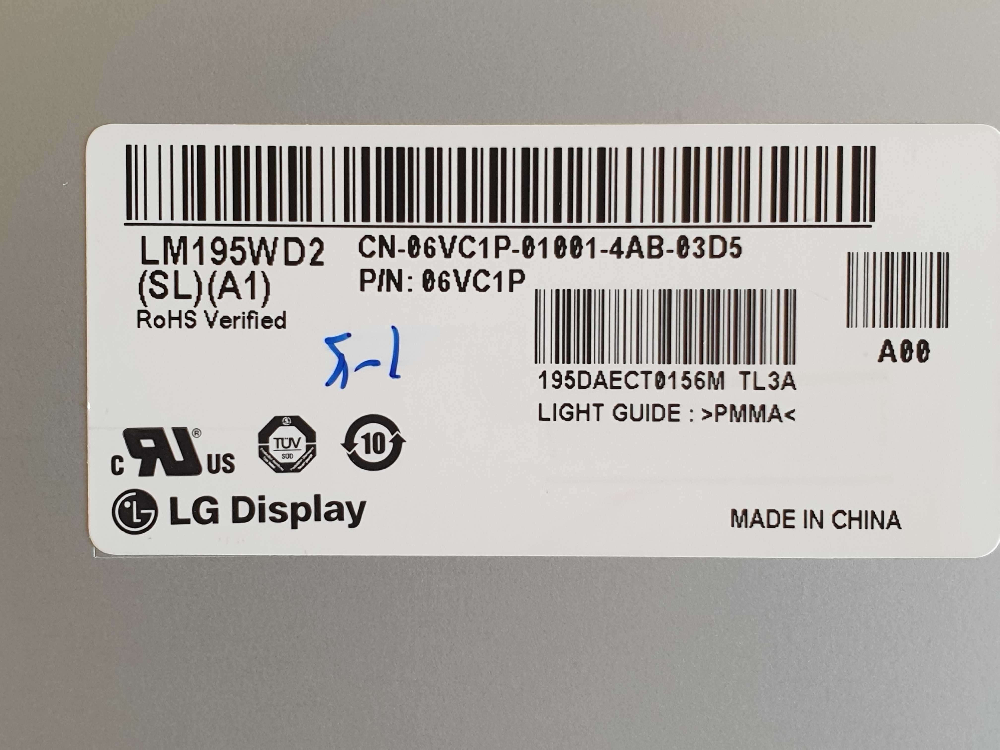 Matryca 19,5'' LG LM195WD2 SLA1 HD+ 1600x900 TFT Matowa Jak Nowa
