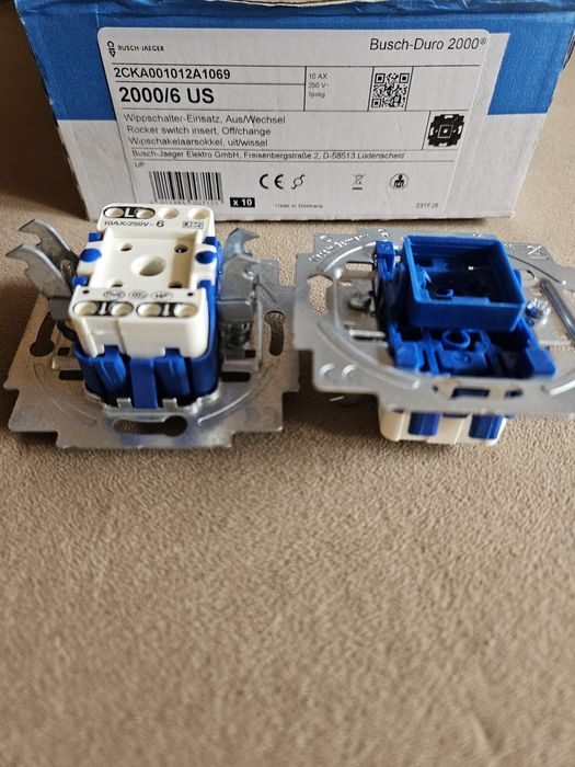 10x wkładka przełącznika kołyskowego, wyłączenie/zmiana.