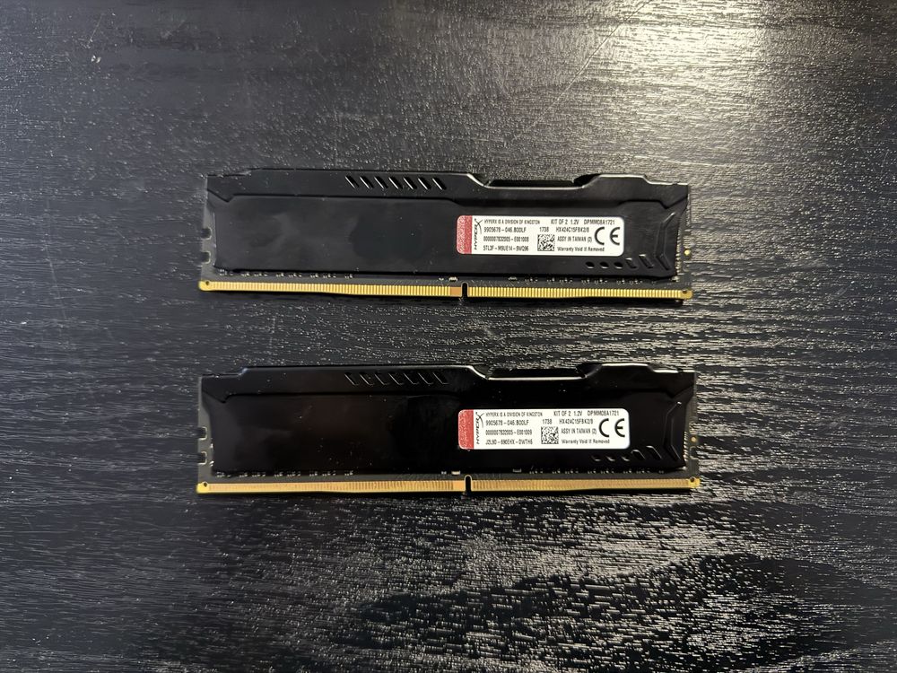 Pamięć HyperX Fury, DDR4, 8 GB, 2400MHz, CL15 (HX424C15FBK2/8)