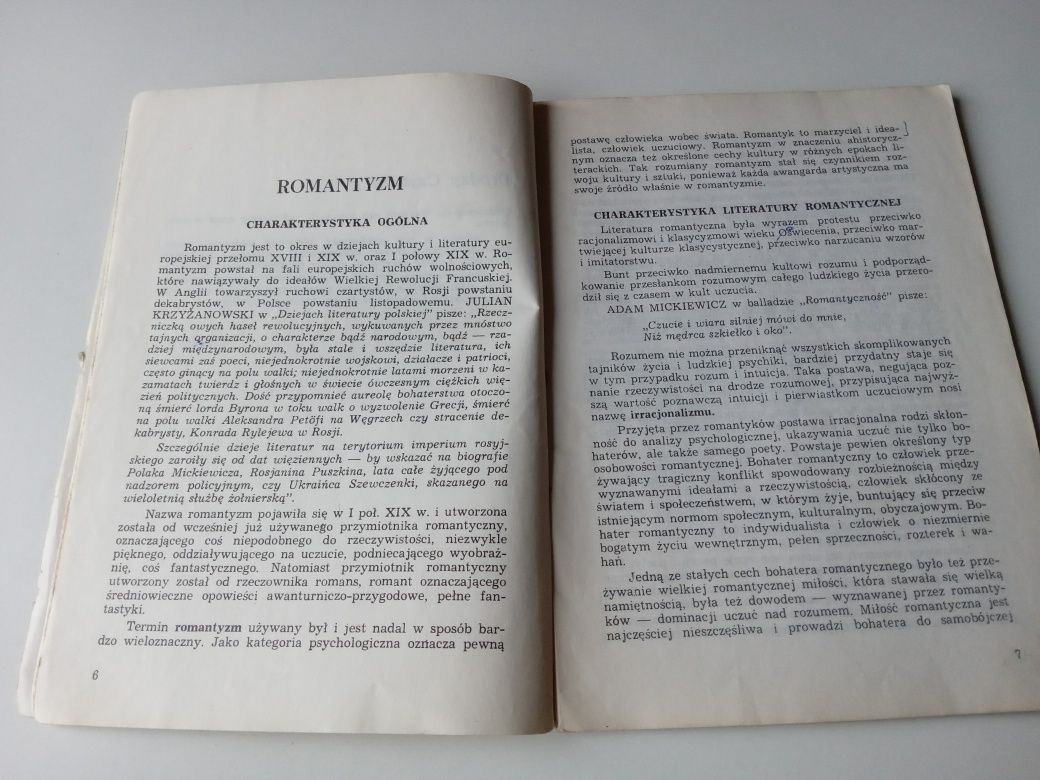 Ściągi dla licealistów z literatury 3 - romantyzm