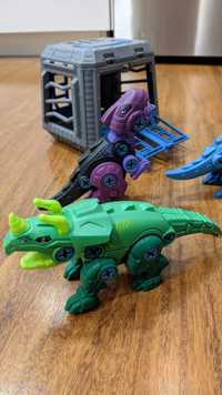 Brinquedo dinossauros e jaula