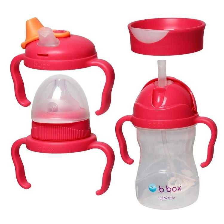 Kubek 4w1 b.box zestaw malinowy kubeczek treningowy bidon 240 ml nowy