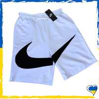 Шорти Nike Big Swoosh білі Шорти Найк біг свуш Шорты Найк S M L XL 2XL