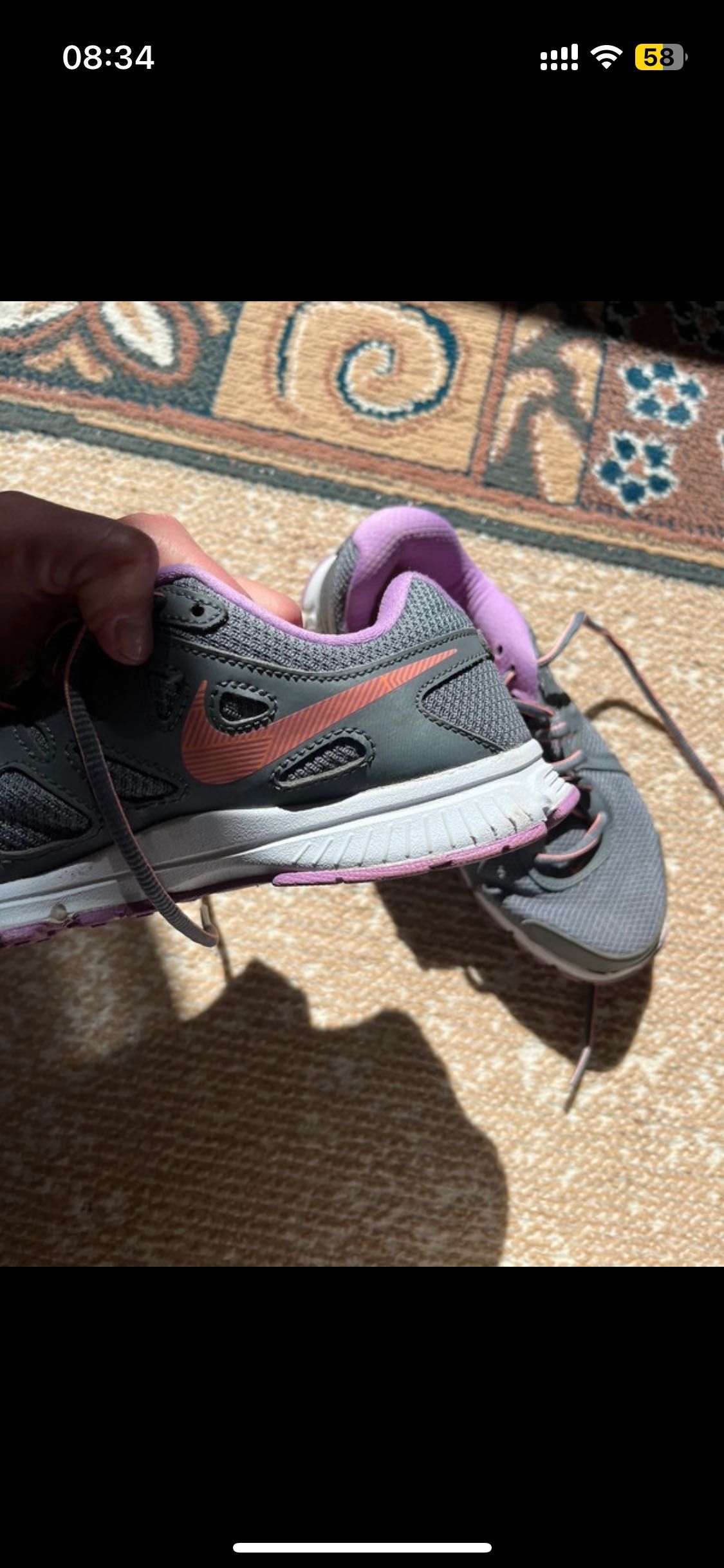 Buty sportowe Nike revolution szare różowe