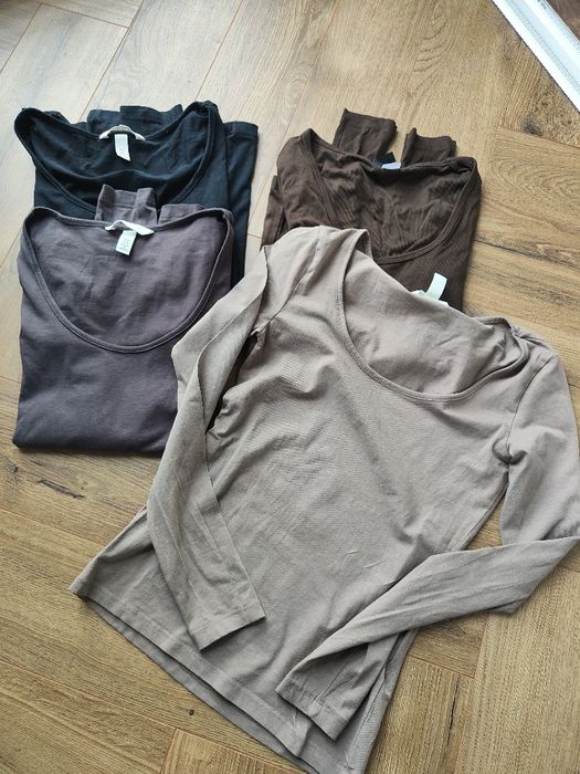 H&M zestaw bluzek damskich z długim rękawem XS/S