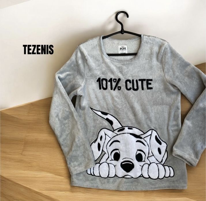 Tezenis Bluza sweter piżama bawełniana Disney z pieskiem pluszowa M L
