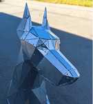 LINDO CÃO  ART METAL DECORAÇÃO JARDIM ESTATUA