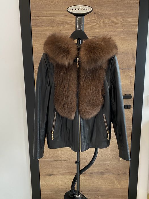 Kurtka skórzana zimowa z futrem