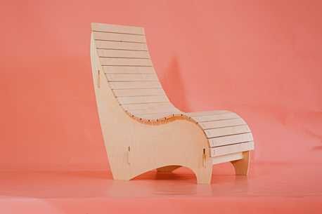 FOTEL ze sklejki wilgocioodpornej do samodzielnego składania - HIT!