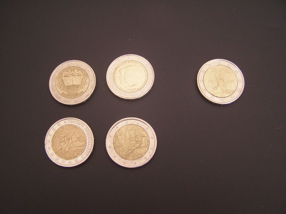 moedas comemorativas 2 euro - estrangeiras