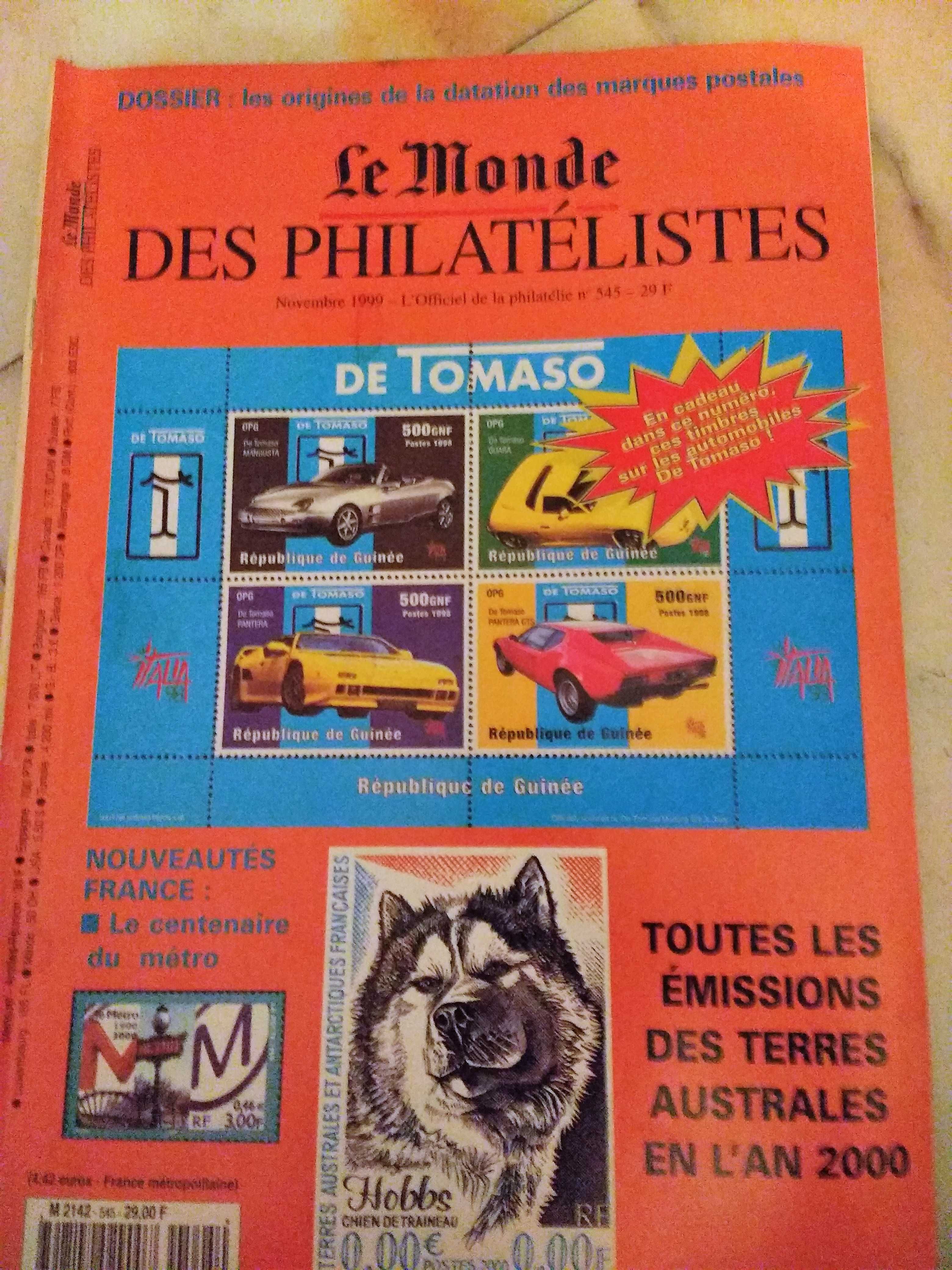 Revistas filatelia "Le Monde des Philatélistes" (oferta do envio)