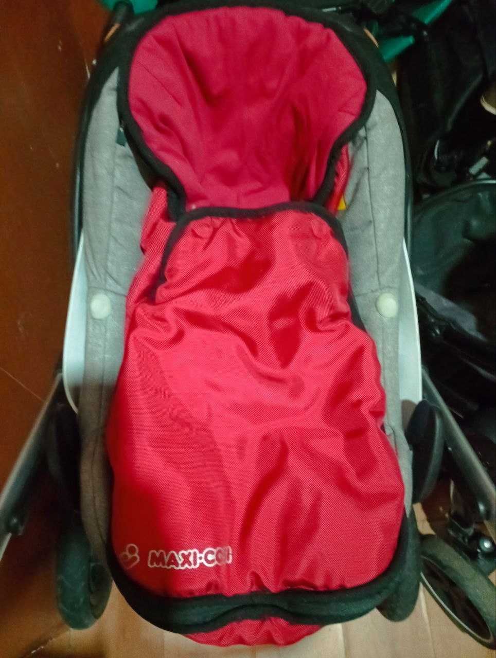 Фирменная коляска Maxi Cosi 3в1, автокресло, зимний и весенний конверт