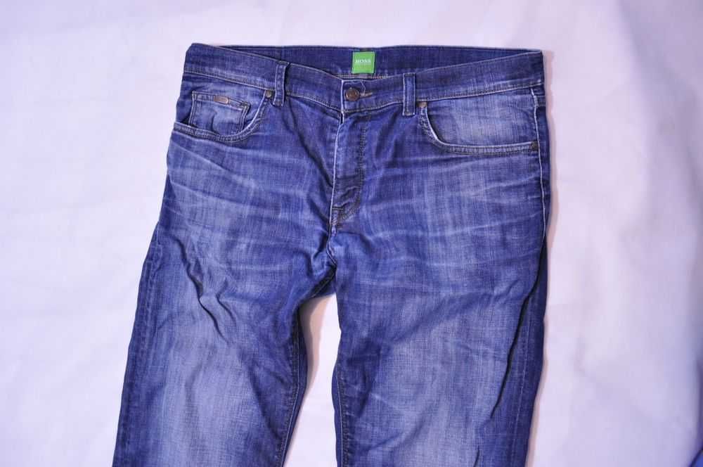 HUGO BOSS Green 34/29 na 160-165cm męskie spodnie jeansowe stretch