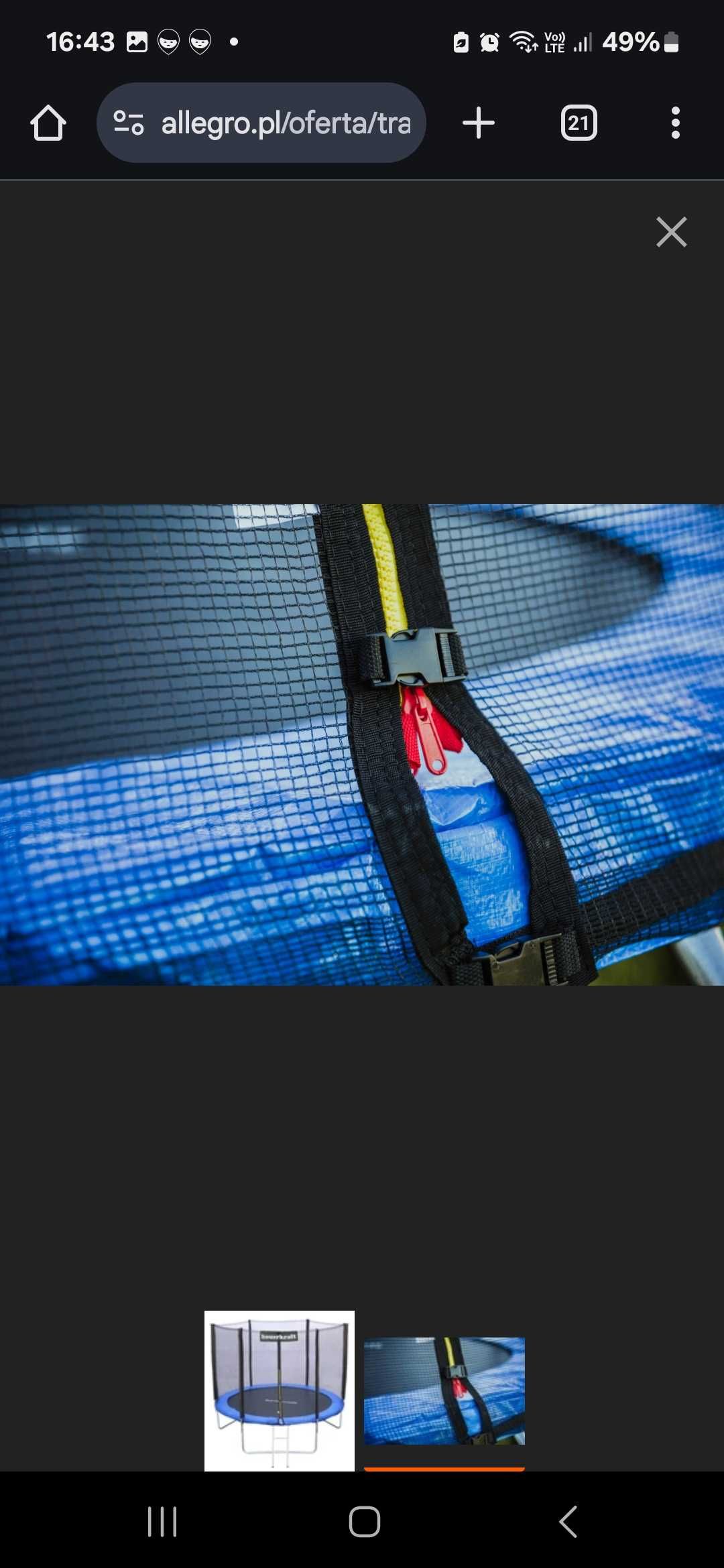 Trampolina z siatką Bauerkraft 305 cm FT 10 (304-312 cm)