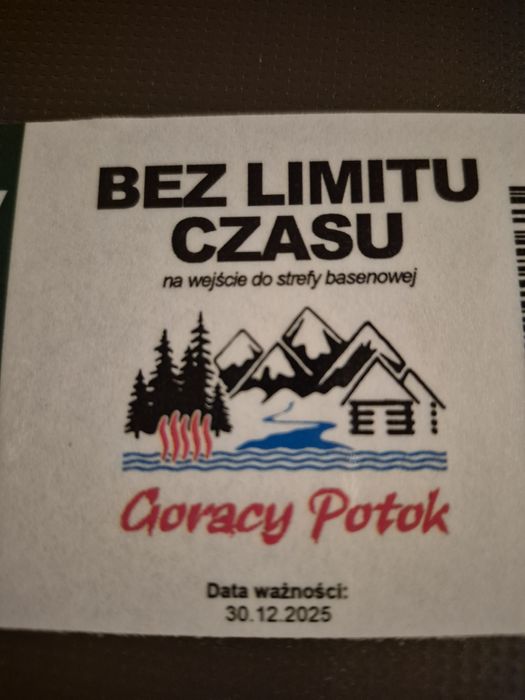 Voucher na wejście bez limitu do termiczny " Gorący Potok" w Zakopanem