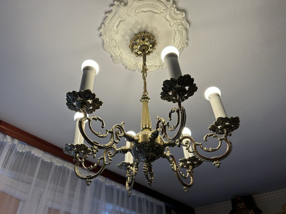 Lampa mosiężna wisząca