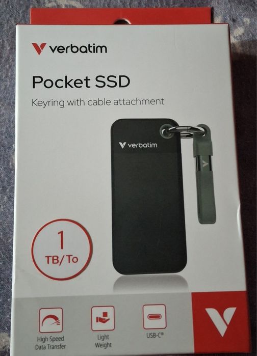 Disco SSD Externo VERBATIM 1 TB (Preto/Cinzento)