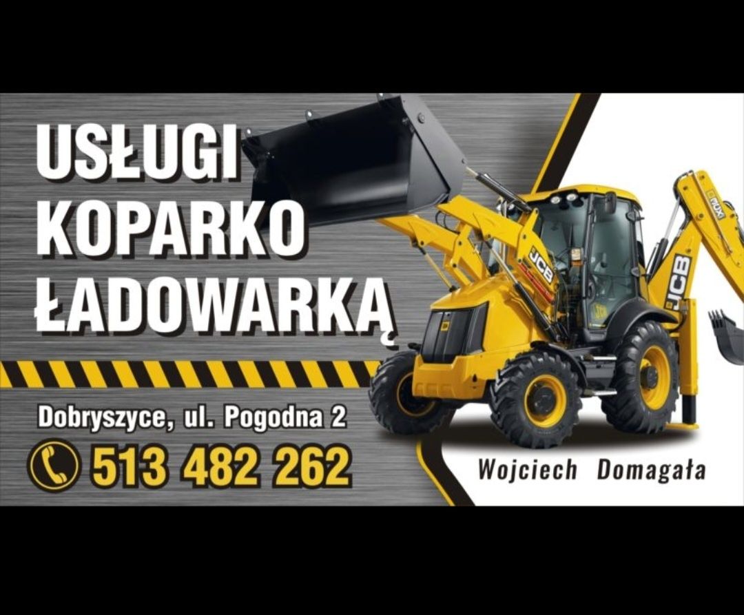 Usługi koparko-ładowarką.