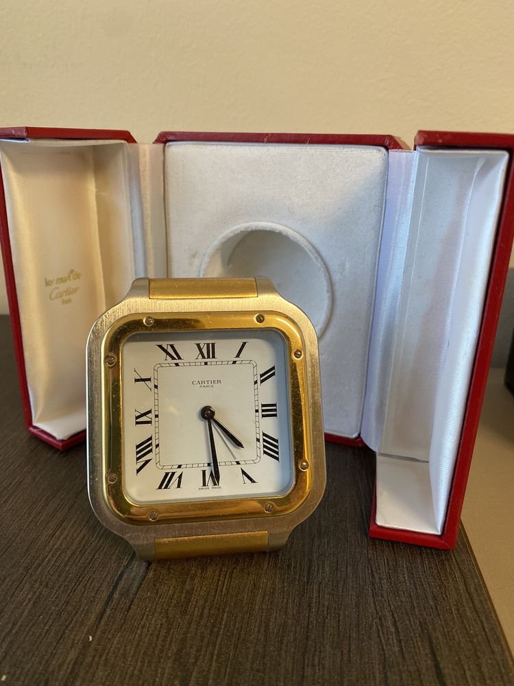 Wyjątkowy Desk Clock/ zegarek biurkowy Cartier Santos