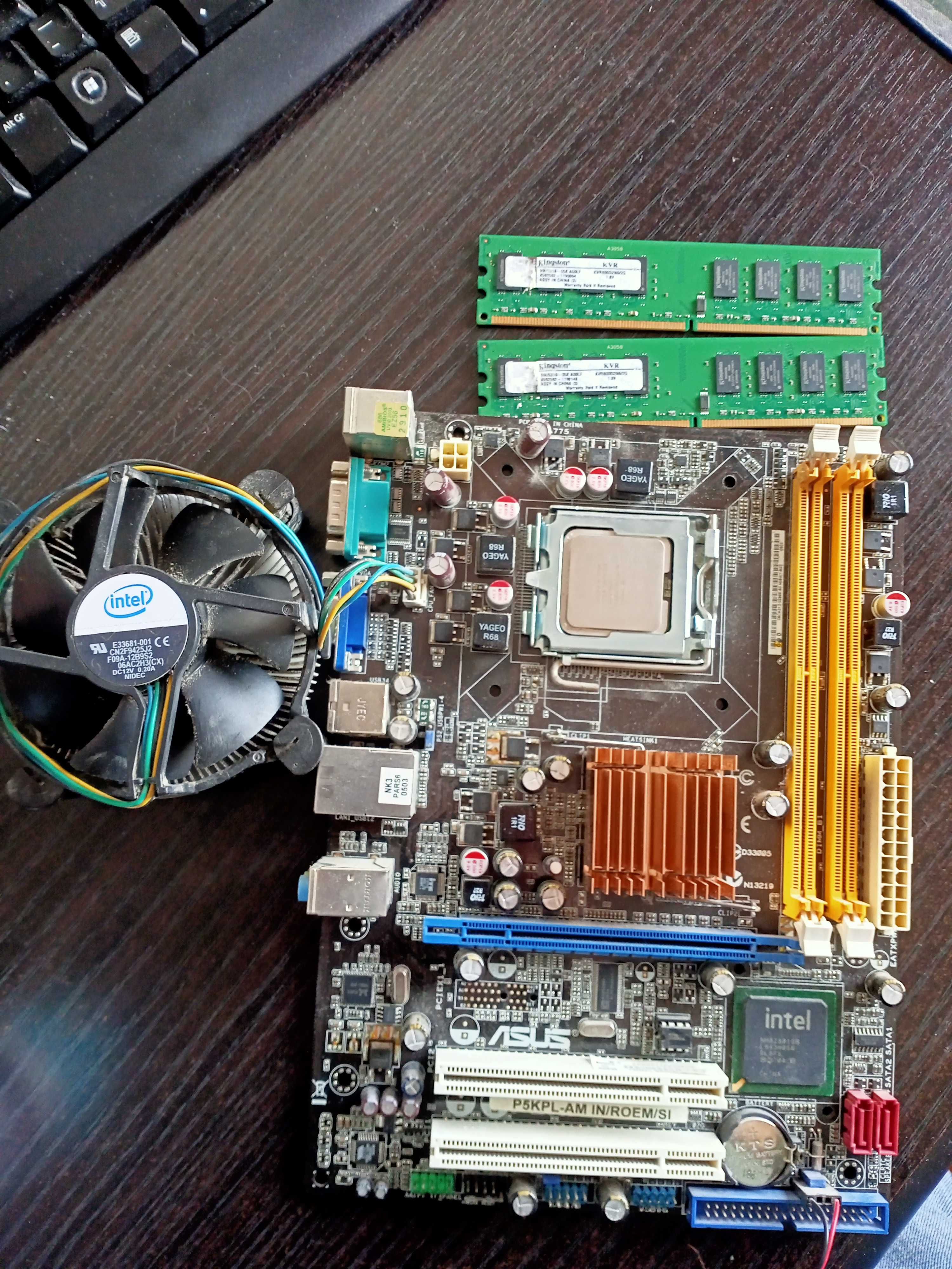 Motherboard Assus + Processador Core duo 2.8 Ghz + Cooler + 4GB RAM