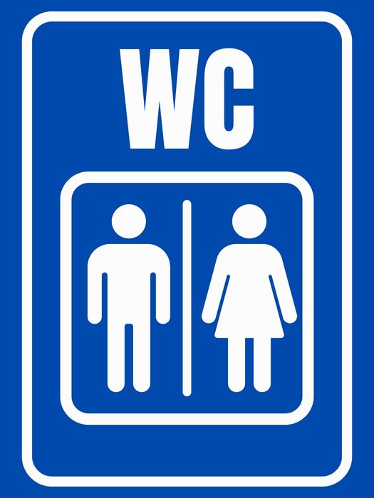 Plakat metalowy informacja do biura obiekótw WC 30x40