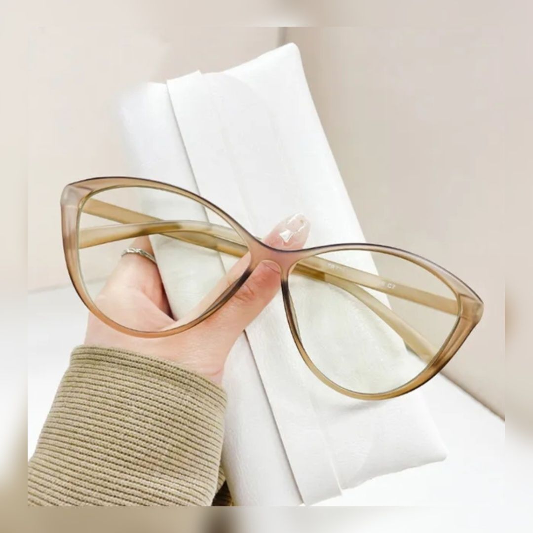 Nowe okulary akrylowe, kocie oko minus -1.5