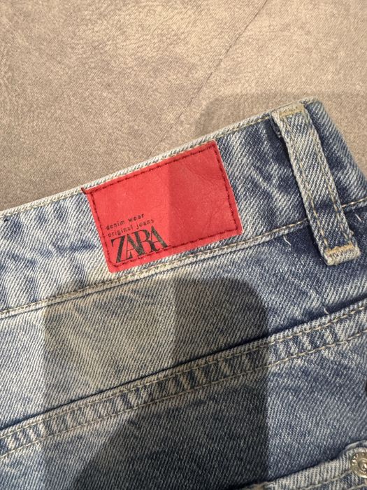 Джинсова спідниця zara синього кольору