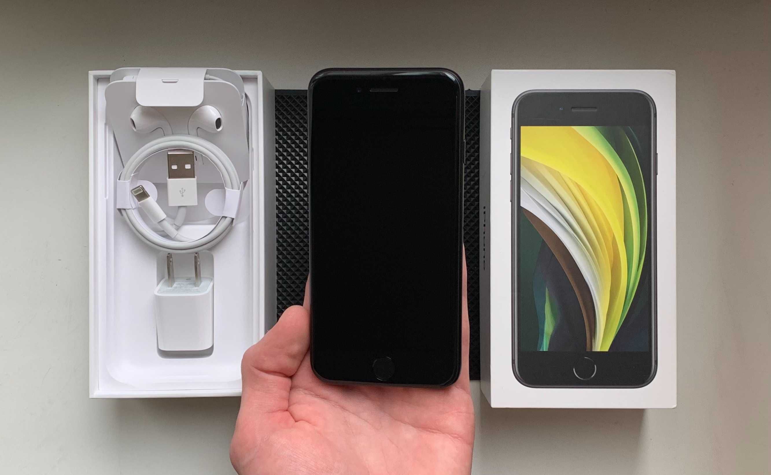 НОВЫЙ - iPhone SE 2020 - 64 гб - NEVERLOCK - 100% АКБ - BLACK