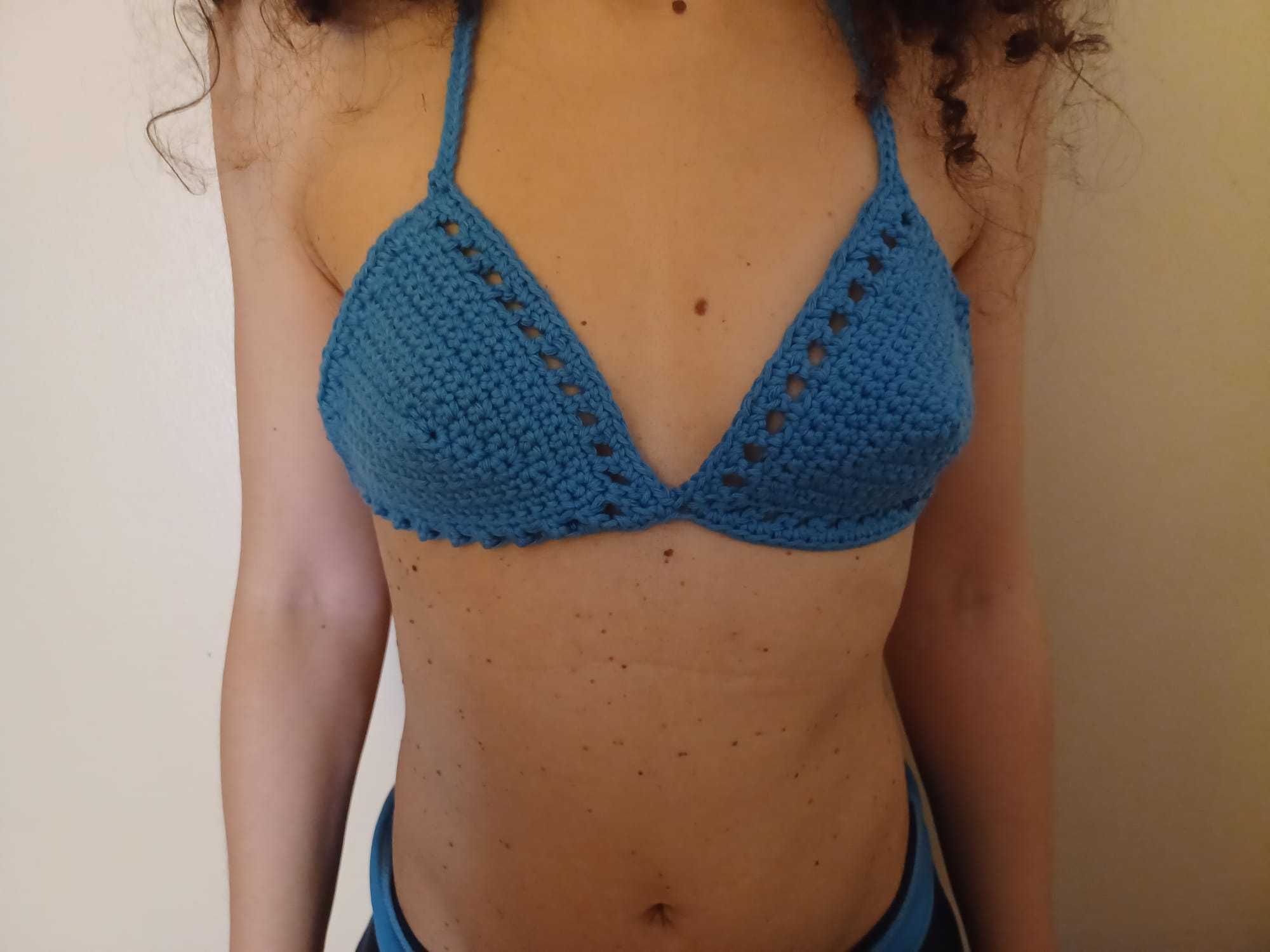 Crochet Bikini Top feito à mão