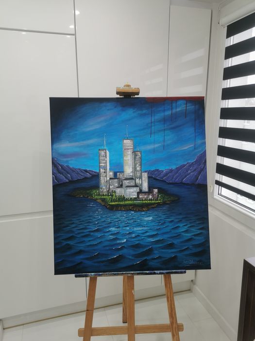 Obraz akryl na płutnie duży o wymiarach 80x90cm