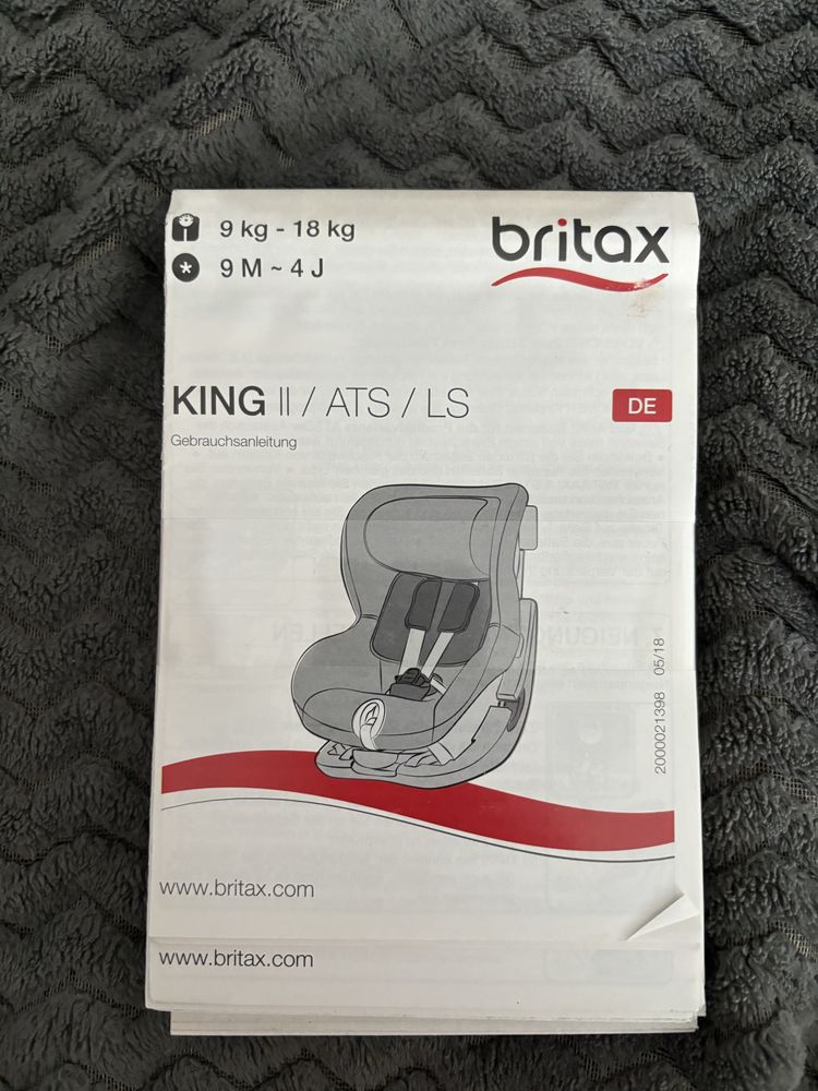 Fotelik Britax Römer King II 9-18 kg