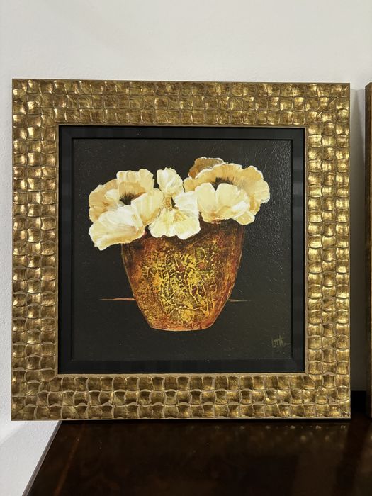 Conjunto quadros com assinatura