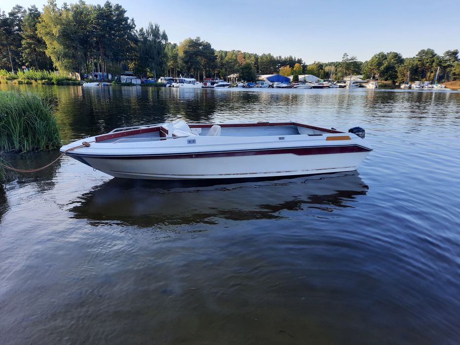 Łódź motorowa,  wędkarska , silnik , przyczepa. Kompletna