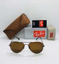 Солнцезащитные очки Ray Ban Aviator 3025 Bronze-Brown 58мм стекло