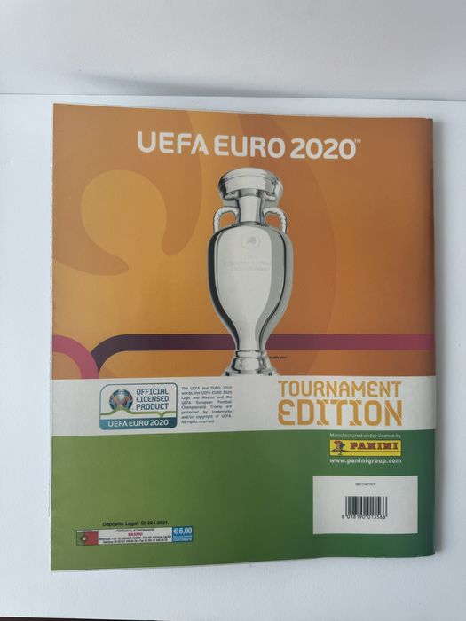 Caderneta Futebol EURO 2020 + 100 Cromos Colados
