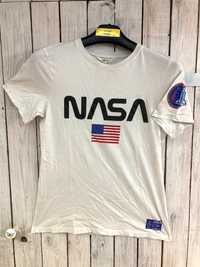 H&M, T-SHIRT, koszulka 170 cm, biała NASA