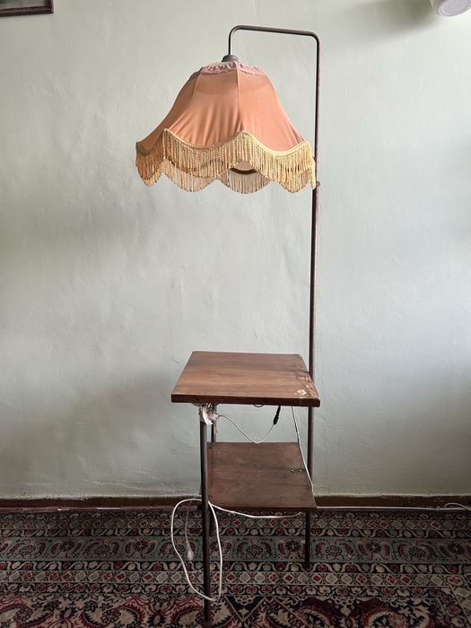 Stolik nocny lampka prl