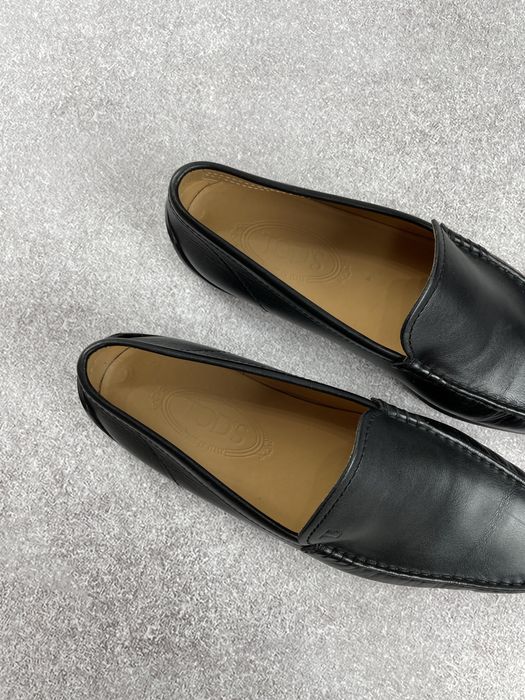 Tods black leather loafers men’s чоловічі туфлі лофери оригінал