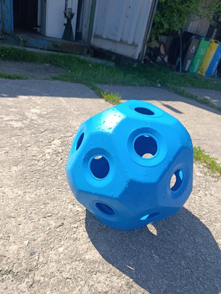 Piłka do zabawy dla koni, cieląt, Kerbl niebieska, model heuboy