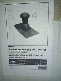 Kominek wentylacyjny Virtum UNI 125mm do pokryć płaskich / grafit 7016